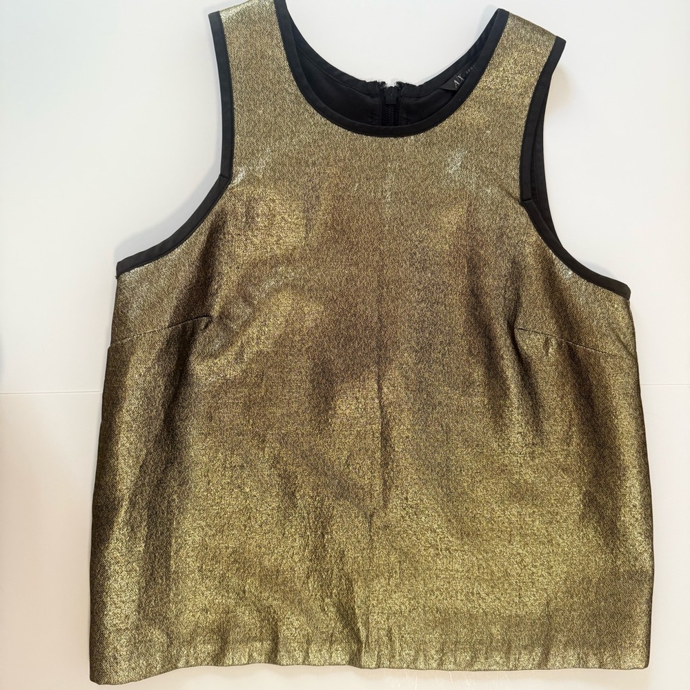 Armani Exchange Women Gold Sleeveless‎ Tank Size XS